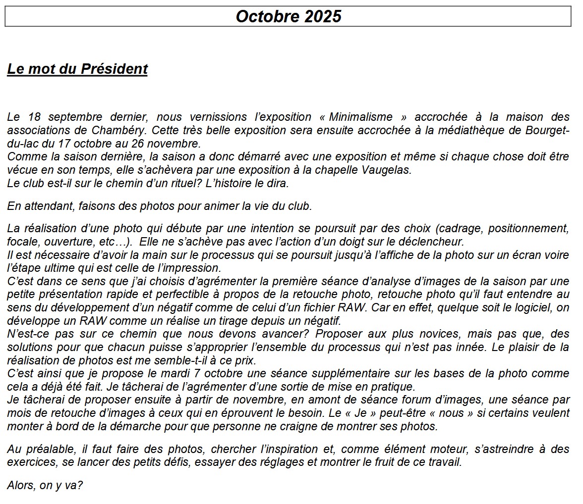 2025-10 mot du president