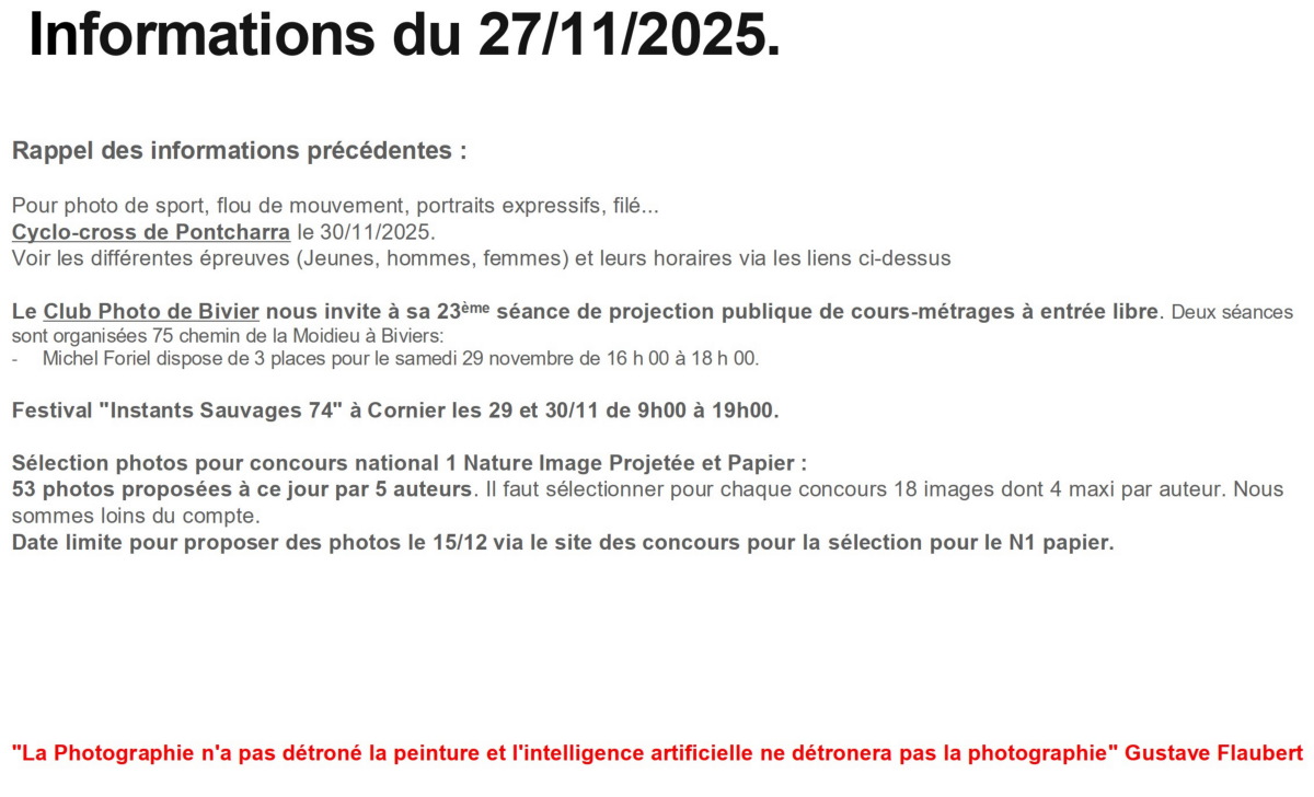 2025-11-27 infos du club