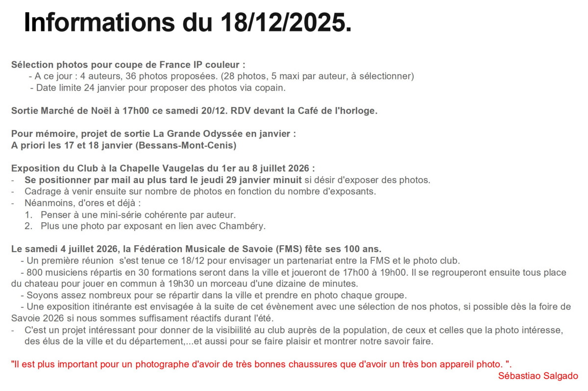 2025-12-18 infos du club