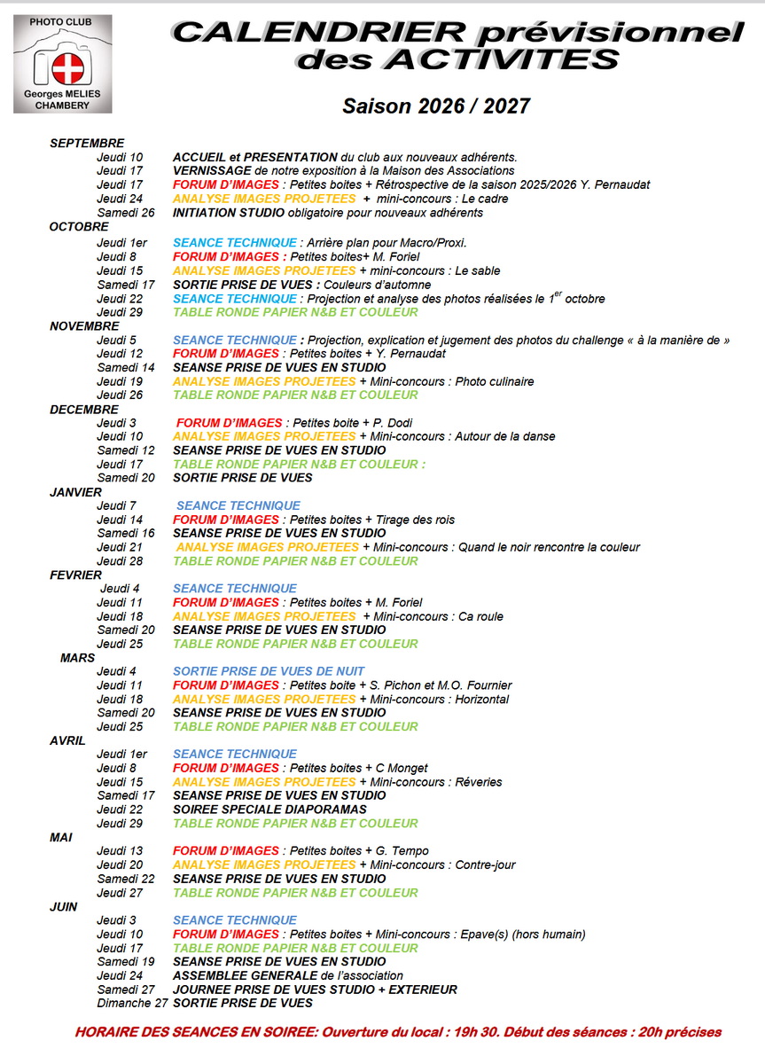 programme saison 26-27